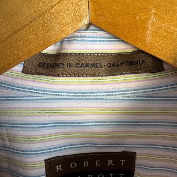 Robert Talbott Men's Long Sleeve Button Up Shirt Single‎ Pocket Multicolor Large - Picture 5 of 14